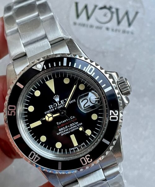 Vintage Submariner Date Tiffany & Co 16610A30B9315 Black dial with SS bracelet - Image 3