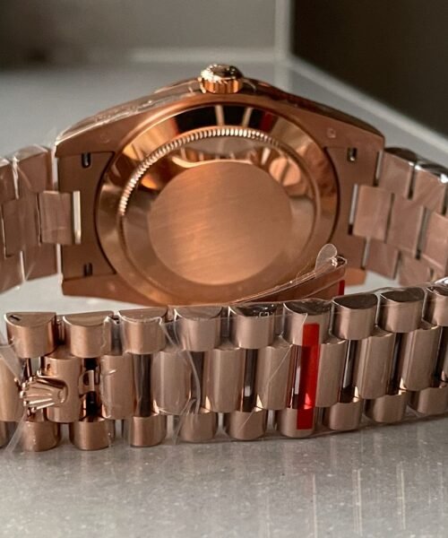 Day-Date 40mm 228235 904L RG Fluted Bezel Rose Gold Dial on RG President Bracelet with Tungsten steel for extra weight GMF - Image 10