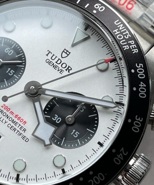 Black Bay Chrono SS TWS 1:1 Panda Best Edition White Dial on SS Bracelet A7750 - Image 6