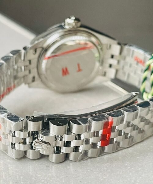 Datejust 28mm 904L SS Black Dial Diamond markers on SS Jubliee Bracelet - Image 8