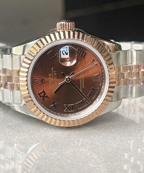 Datejust 28mm 904L RG/SS Brown Dial on RG/SS Jubliee Bracelet A2671 - Image 5