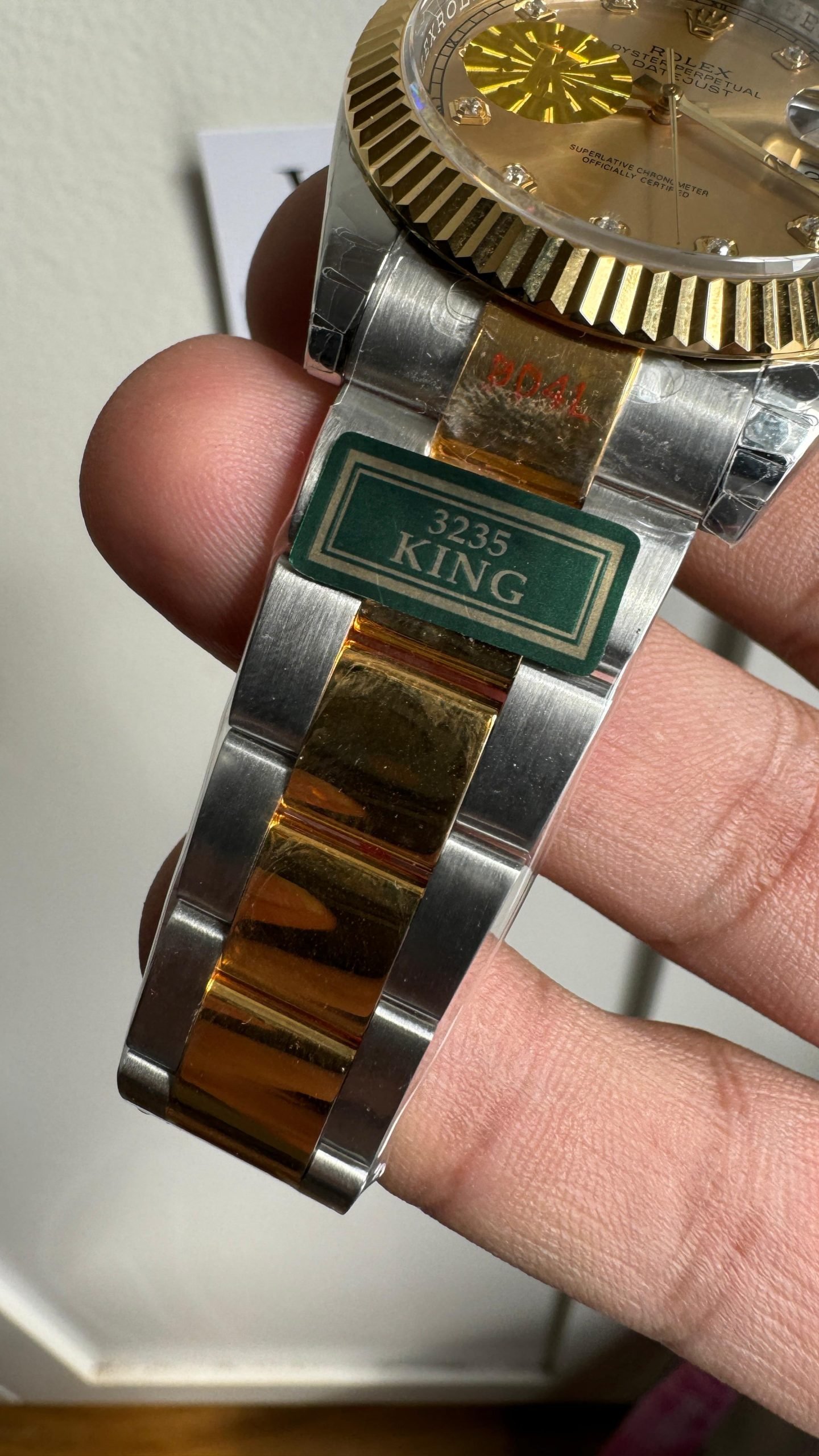 DateJust 41 126331 Fluted Bezel KING Best Edition 904L Steel Yellow Diamonds Dial on oyster Bracelet VR3235 - Image 9