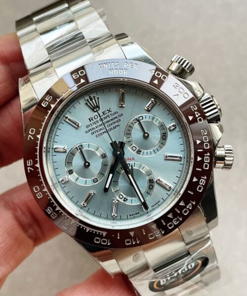 Daytona 116506 Brown Ceramic BTF 1:1 Best Edition Ice Blue Dial Crystal Marker on SS Bracelet SA4130 V2 - Image 2