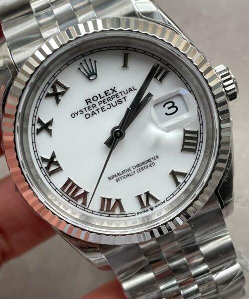Datejust 41mm 16030 VSF Roman markers White dial SS Jubilee Bracelet VS3235 - Image 6