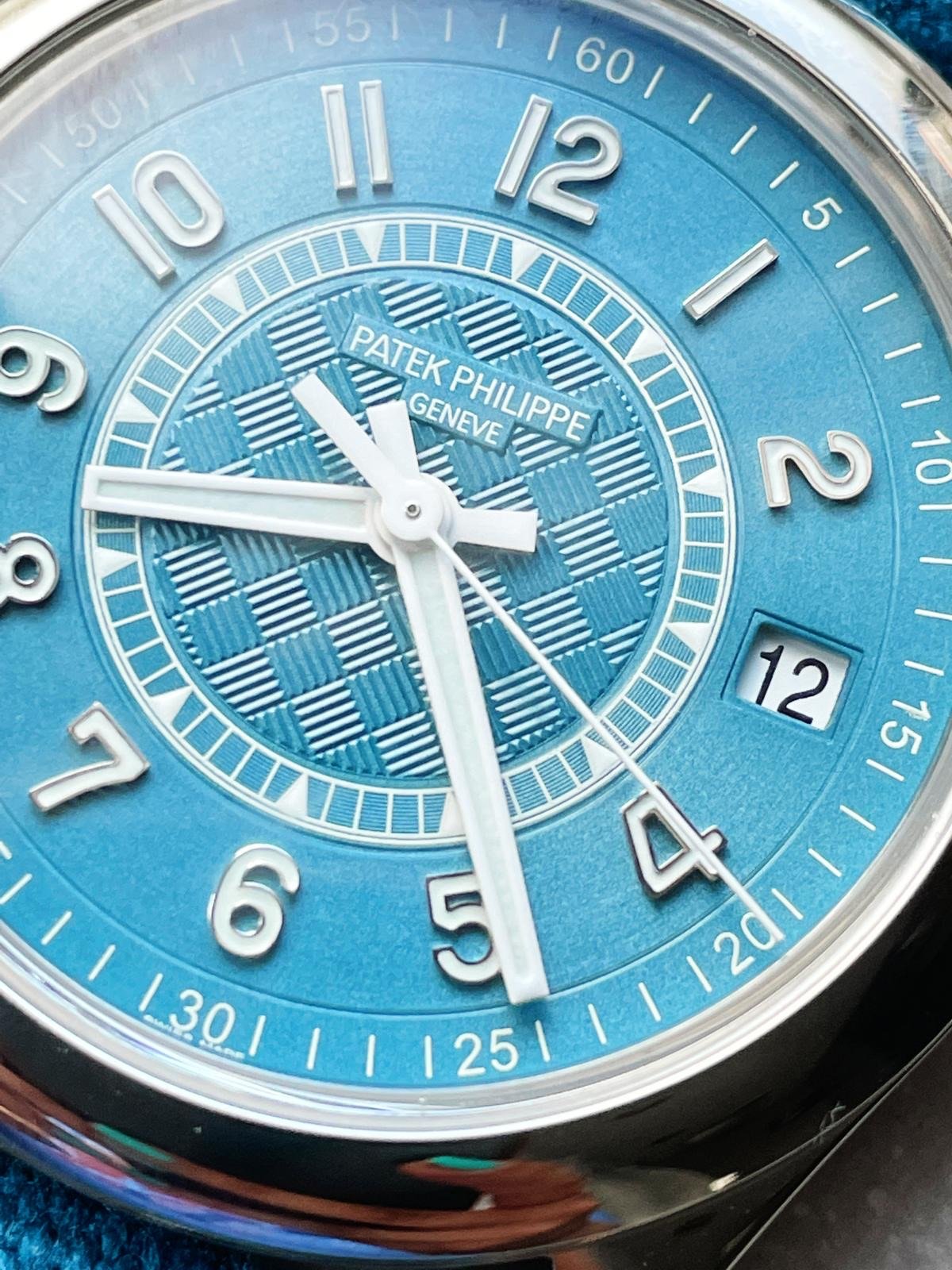 Calatrava 6007A-001 SS ZF 1:1 Best Edition Blue Dial on Blue Leather Strap A324CS - Image 8