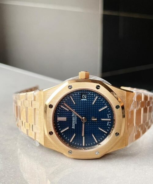 ROYAL OAK AP Jumbo 39MM 15202 RG ZF 1:1 BEST EDITION BLUE TEXTURED DIAL ON RG BRACELET A2121 - Image 3