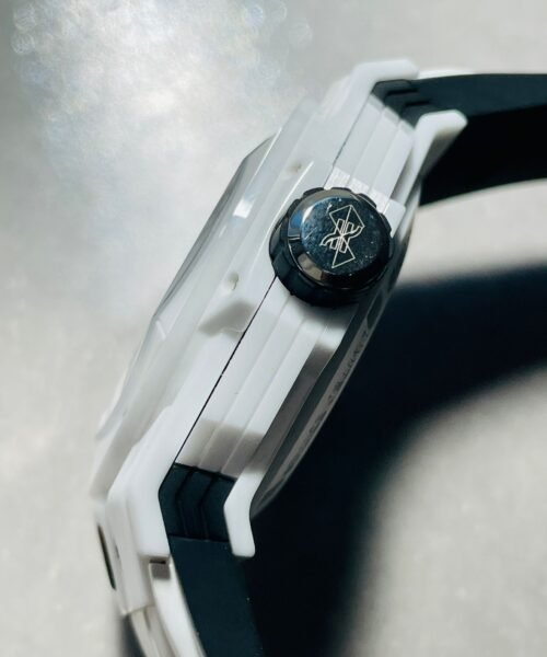 Big Bang Sang Bleu II White Ceramic BBF Best Edition on White Rubber Strap A1240 - Image 9