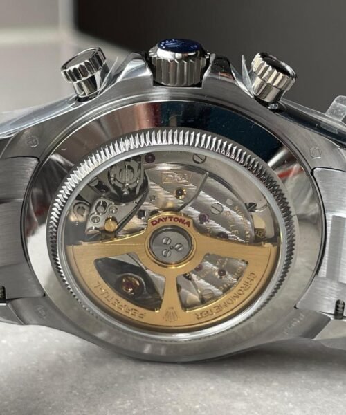 Daytona 116506 904L SS Ice Blue Dial with open Back on SS Bracelet QF V2 Asia 4130 - Image 9