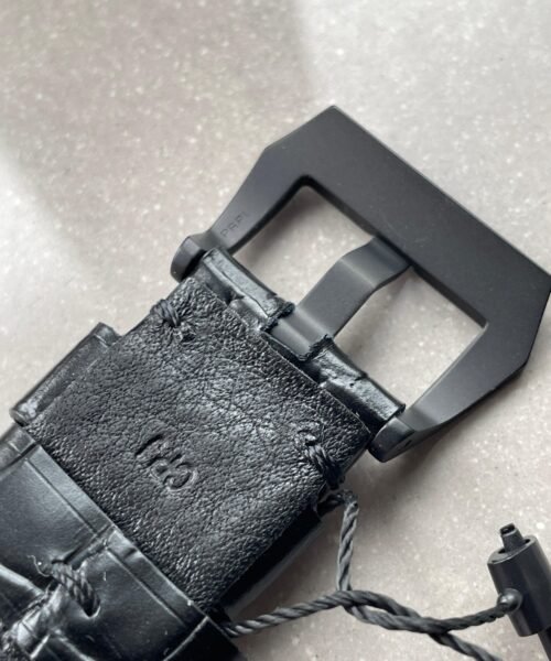 Luminor GMT "Luna Rossa" PAM01096 TI Black Dial Stick on Leather Strap VSF P9010 pam1096 - Image 19