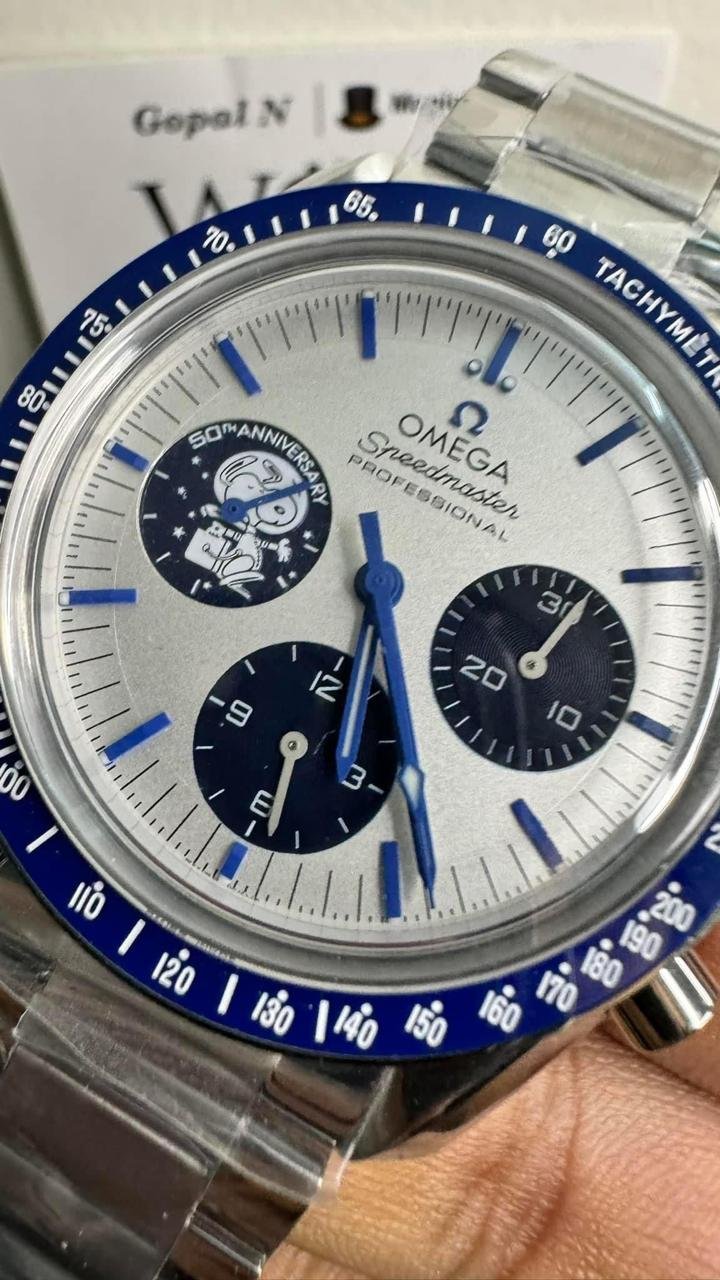Speedmaster Professional "Silver Snoopy Award" 50th Anniversary N1F 1:1 Best Edition A3861 on Style01 Bracelet - Image 5