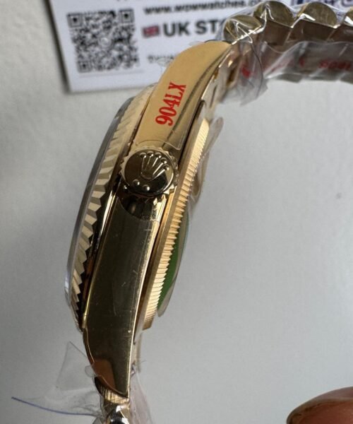 Day date 18238 QF YG 36mm 3255 Fluted bezel Onyx dial - Image 7