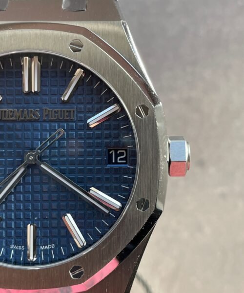 Royal Oak 41mm 15510 "50th Anniversary" SS ZF 1:1 Best Edition Blue Textured Dial on SS Bracelet A4302 - Image 6