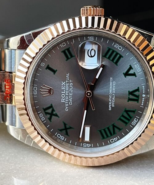 DateJust Men 41mm “wimbledon” RG and SS GMF GM Factory V2 Grey textured Dial Roman Markers with Jubilee Bracelet With tungsten steel - Image 7