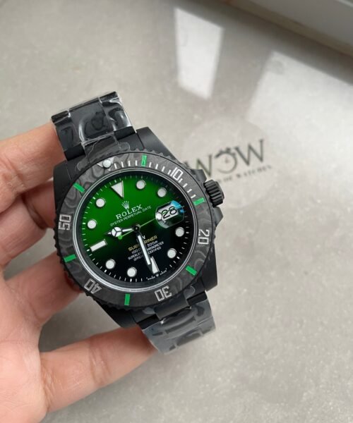 Submariner DIW "Parakeet" DLC VSF 1:1 Best Edition Black/Green Dial on DLC Bracelet VS3135 - Image 4