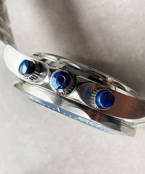 Seamaster 300M Chrono SS OMF 1:1 Best Edition Blue Dial on SS Bracelet A9900 - Image 5