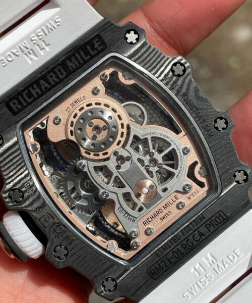 RM21-01 RG Tourbillon RMF Best Edition Skeleton Dial on White Rubber Strap - Image 12