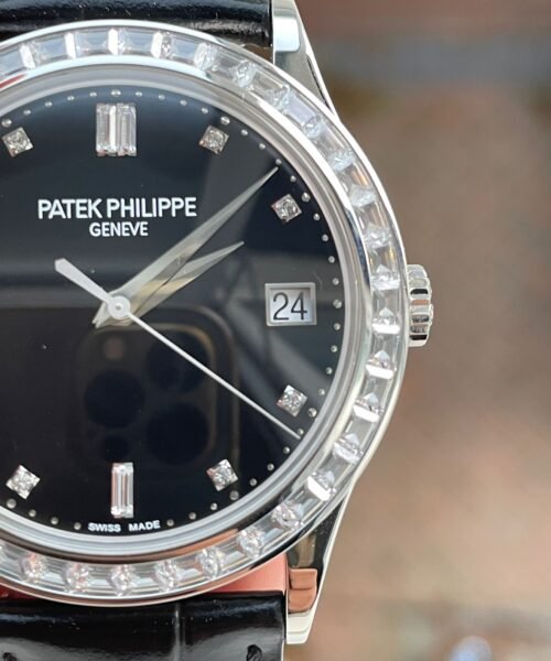 Calatrava ZF 5298p Date Sweep Seconds in Diamond Bezel Black Dial ZF factory - Image 8
