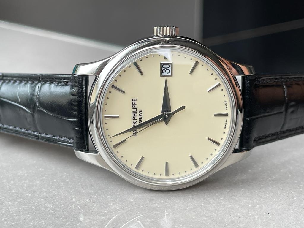 Calatrava ZF 5298p Date off White Dial SS bezel ZF factory - Image 6