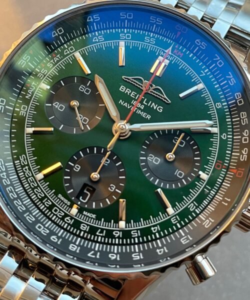 Navitimer 01 1:1 SS Green Dial on Steel Strap A7750 BLS Factory - Image 3