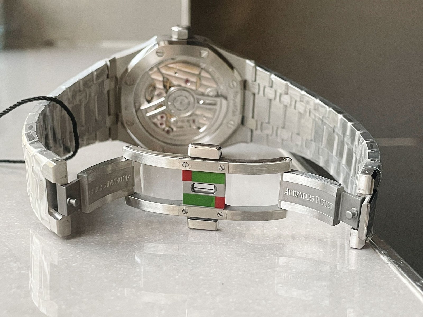 Royal Oak 41mm 15510 "50th Anniversary" SS ZF 1:1 Best Edition Green Textured Dial on SS Bracelet A4302 - Image 11