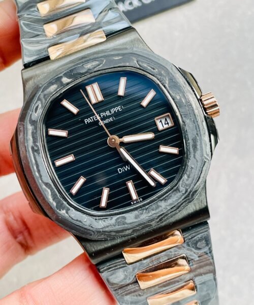Nautilus 5711 DIW Carbon DIWF 1:1 Best Edition Black Textured Dial on Carbon/RG Bracelet 324CS - Image 11
