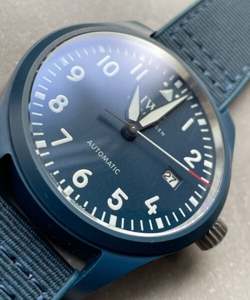 Pilot’s Watch ‘Laureus Sport for Good’ Blue Ceramic M+F Best Edition on Blue Nylon Strap A2892 - Image 4