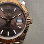 DateJust 41 126331 RG Fluted Bezel KING 1:1 Best Edition 904L Steel Brown Stick Dial on Jubilee Bracelet VR3235 - Image 7