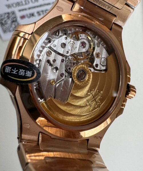 Nautilus 7118 35mm RG Diam Bezel White Dial Sticks on RG Bracelet PPF A324 - Image 7