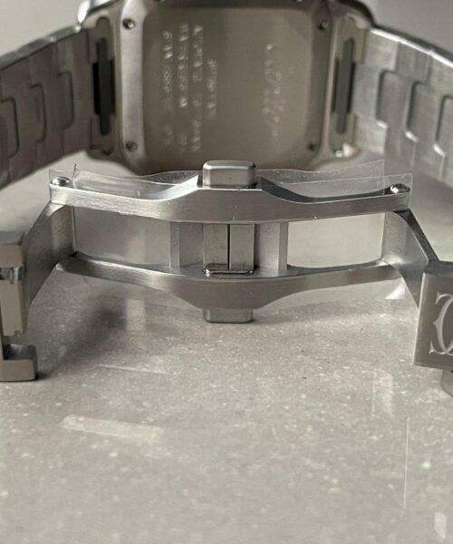 Santos 35mm 2018 SS BVF 1:1 Best Edition Green Dial on SmartLinks Bracelet MIYOTA 9015 - Image 11