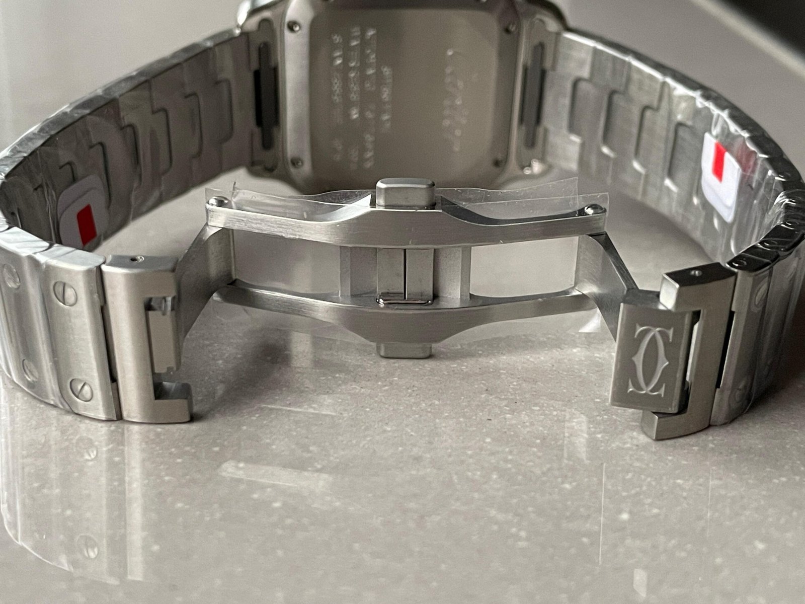 Santos 35mm 2018 SS BVF 1:1 Best Edition Green Dial on SmartLinks Bracelet MIYOTA 9015 - Image 11