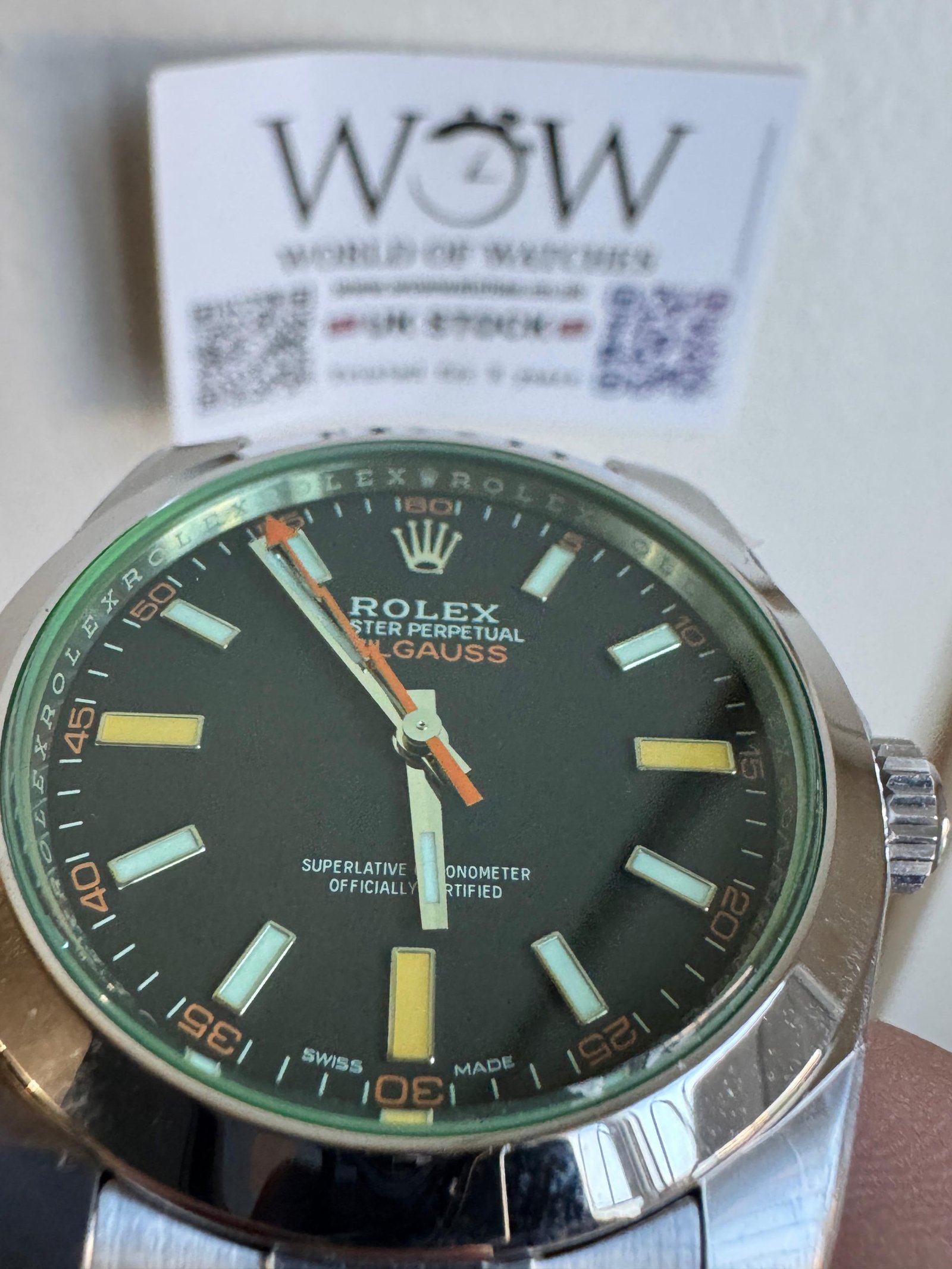 Milgauss 116400GV VSF 1:1 Best Edition 904L Steel Green Dial on SS Bracelet VS3131 - Image 7