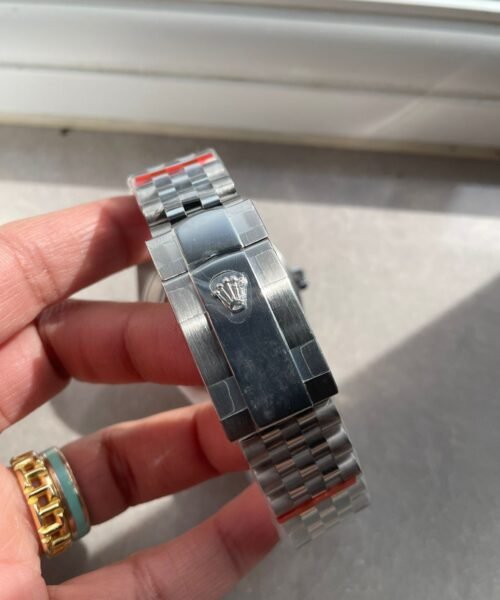 DateJust 41  SS VSF 1:1 Best Edition 904L Steel Blue Textured Dial on SS Jubilee bracelet - Image 14