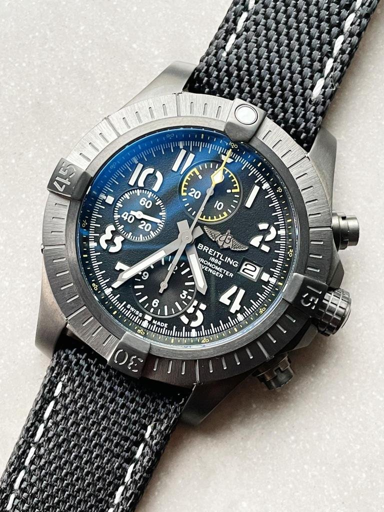 Avenger Bandit DLC GF 1:1 Best Edition Black Dial on Black Nylon Strap A7750 - Image 2