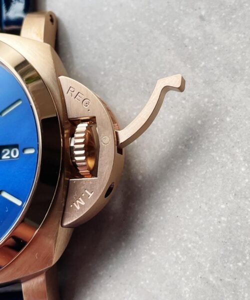 PAM1112 V GMT RG VSF 1:1 Best Edition Blue Dial on Blue Leather Strap P.9010 - Image 11