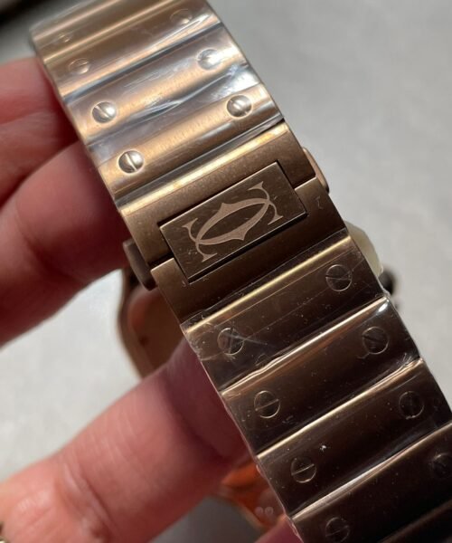 Santos 40mm RG BVF 1:1 Best Edition White Dial on RG Bracelet MIYOTA 9015 - Image 12