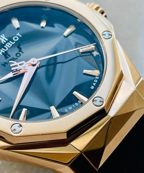 Big BangClassic Fusion Orlinski RG APSF 1:1 Best Edtion Facetd Black Dial on Black Rubber Strap A2892 to HUB1100 - Image 9