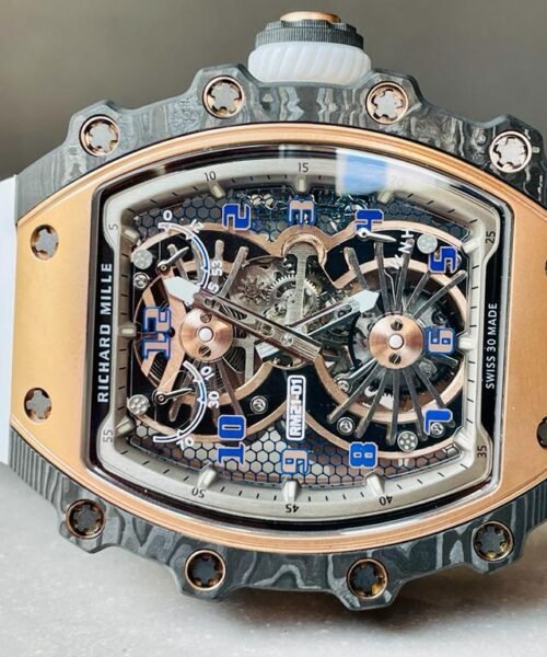 RM21-01 RG Tourbillon RMF Best Edition Skeleton Dial on White Rubber Strap - Image 8
