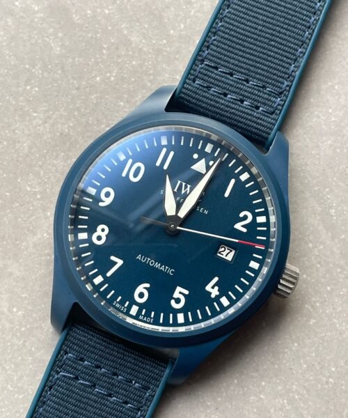 Pilot’s Watch ‘Laureus Sport for Good’ Blue Ceramic M+F Best Edition on Blue Nylon Strap A2892 - Image 3