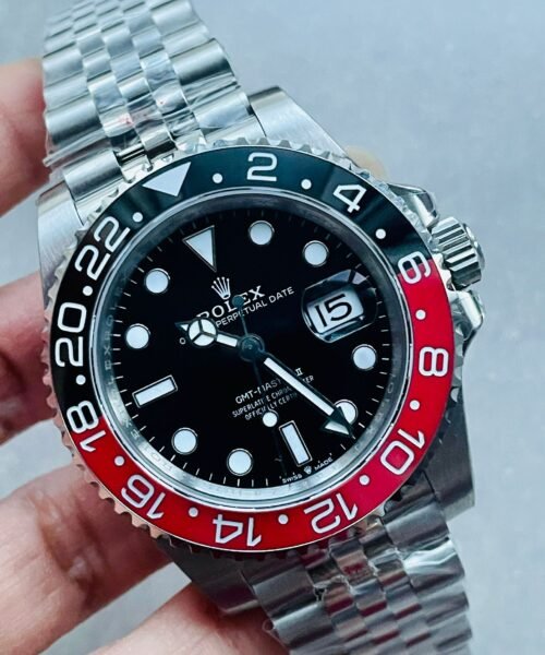 GMT Master II 16710 GMF V5 COLA 904L SS 1:1 RED BLACK Bezel Best Edition on Jubilee Bracelet - Image 4