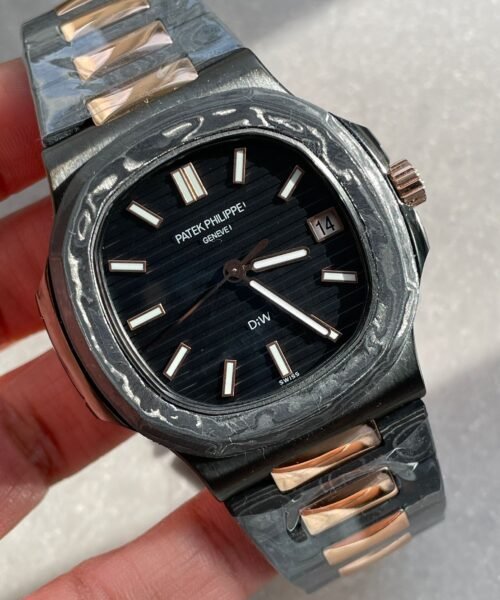 Nautilus 5711 DIW Carbon DIWF 1:1 Best Edition Black Textured Dial on Carbon/RG Bracelet 324CS - Image 2