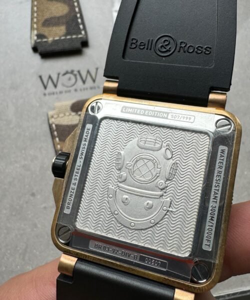BR 03-92 Diver Ceramic Bezel Bronze B12 1:1 Best Edition Green Dial on Black Rubber Strap MIYOTA 9015 - Image 9