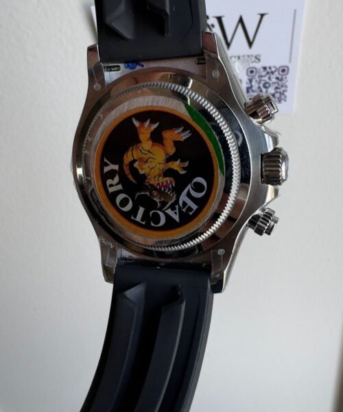 Daytona 116519 904L SS Grey Dial on Rubber Strap QF Asia 4130 - Image 9