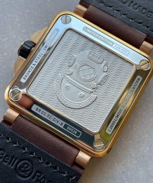 BR03-92 Diver 42mm Bronze BRF Brown Dial on Leather Strap A2824 - Image 11