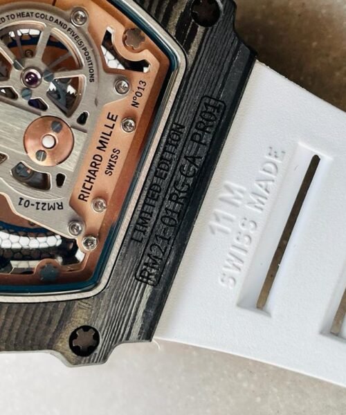 RM21-01 RG Tourbillon RMF Best Edition Skeleton Dial on White Rubber Strap - Image 14