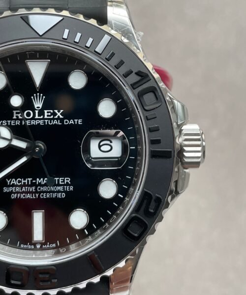Yacht-Master 42mm 226659 VSF 1:1 Best Edition 3D Black Dial SS case Black Ceramic Bezel on Black Rubber Strap VS3235 - Image 5