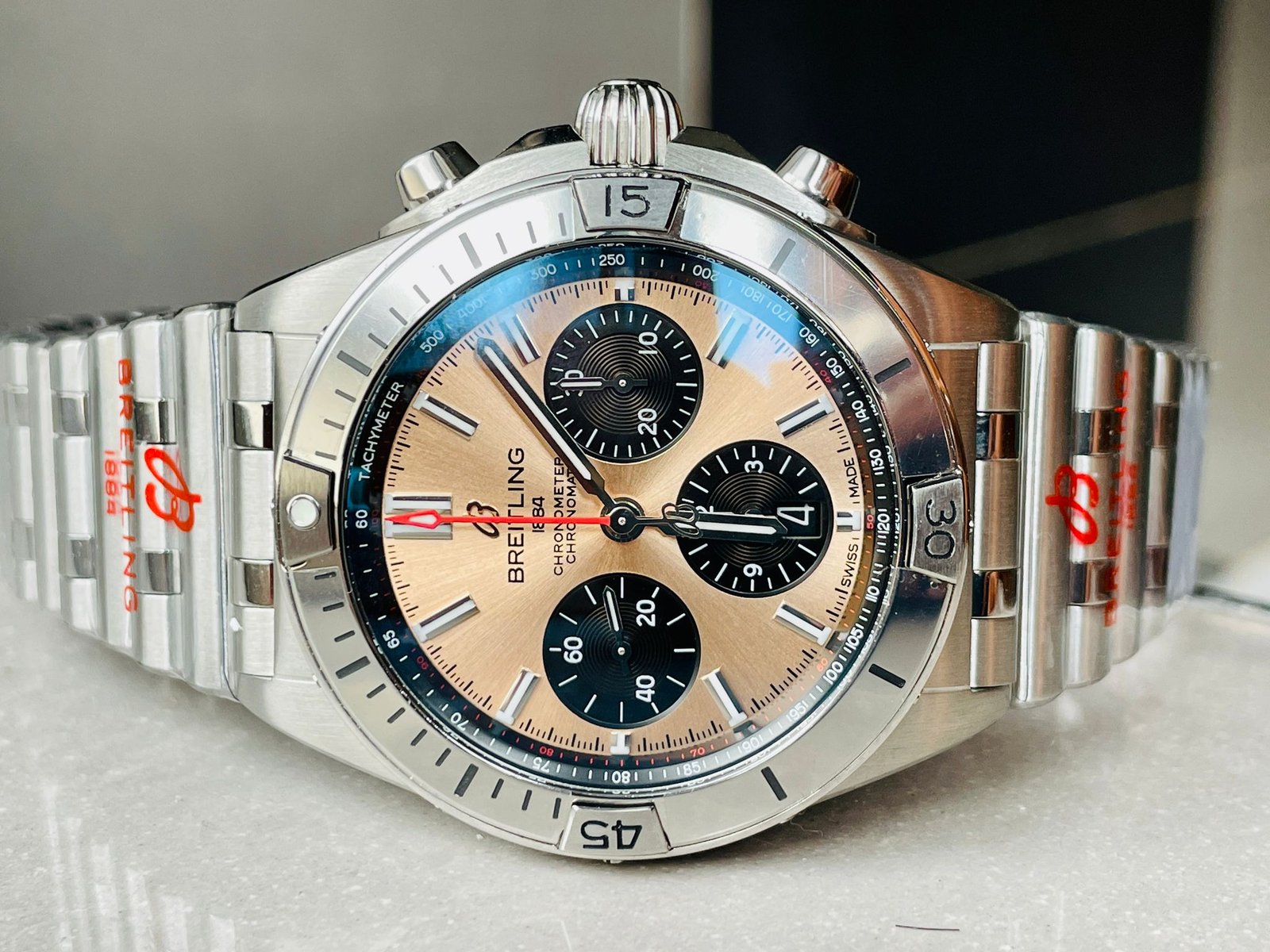 Chronomat SS Copper dial Two Tone Bracelet Watch GF Factory 7750 movement - Image 9