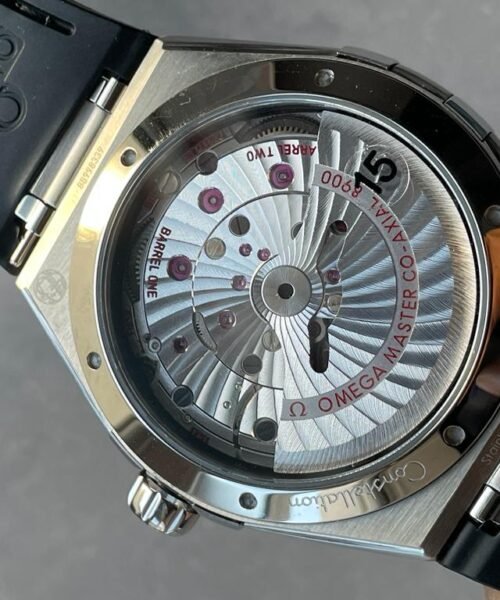 Constellation Black Ceramic SS SBF 1:1 Best Edition White Textured Dial on Black Gummy Strap A8900 - Image 10