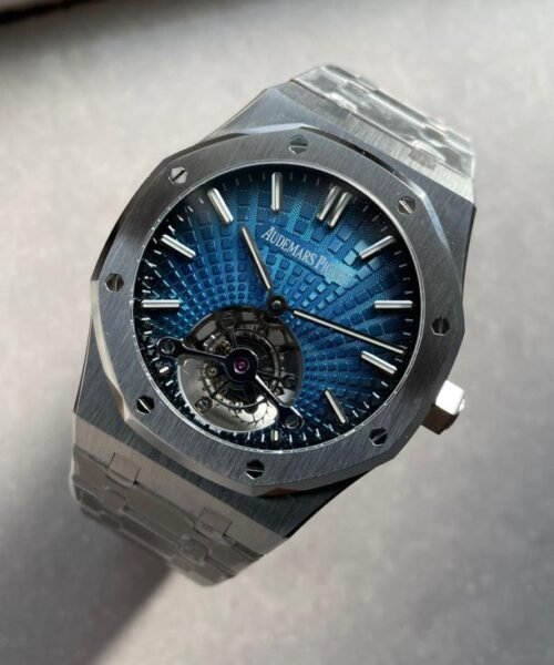 Royal Oak 26530 blue dial SS strap and SS bezel tourbillon R8 factory - Image 3