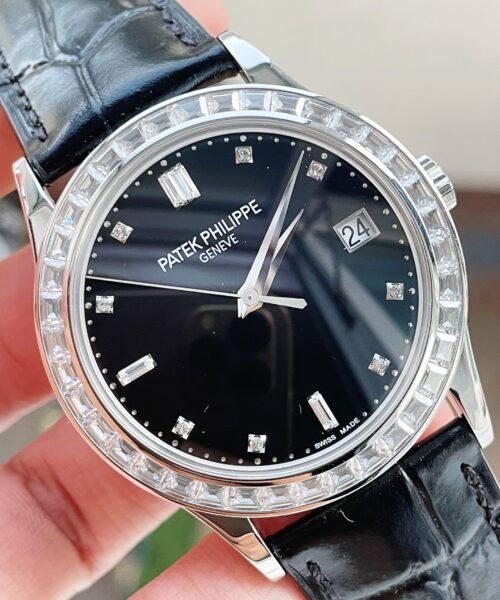 Calatrava ZF 5298p Date Sweep Seconds in Diamond Bezel Black Dial ZF factory - Image 10
