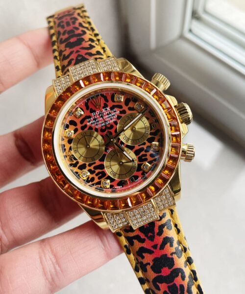 Daytona 116598 SACO 'Leopard' JH factory Leopard print Dial Leopard print Leather Strap